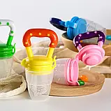 Ніблер для першого прикорму малюка з силіконовою соскою та ковпачком Ниблер Фруттейкер, фото 3