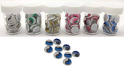 Набір для творчості "Очі, що рухаються,кольорові 12мм" у баночцi, 6кол./уп