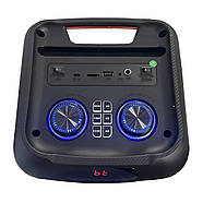Колонка Bluetooth TTD-2809 20Вт з караоке мікрофоном та пультом управління та підсвічуванням, фото 7