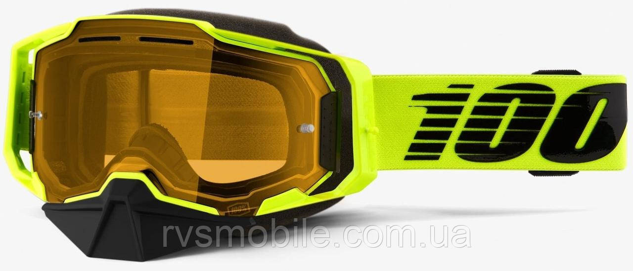 Окуляри 100% ARMEGA SNOWMOBILE Nuclear Citrus - Yellow Lens, Colored Lens