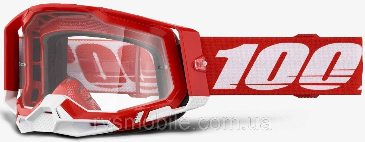 Окуляри 100% RACECRAFT 2 Red - Clear Lens, Clear Lens