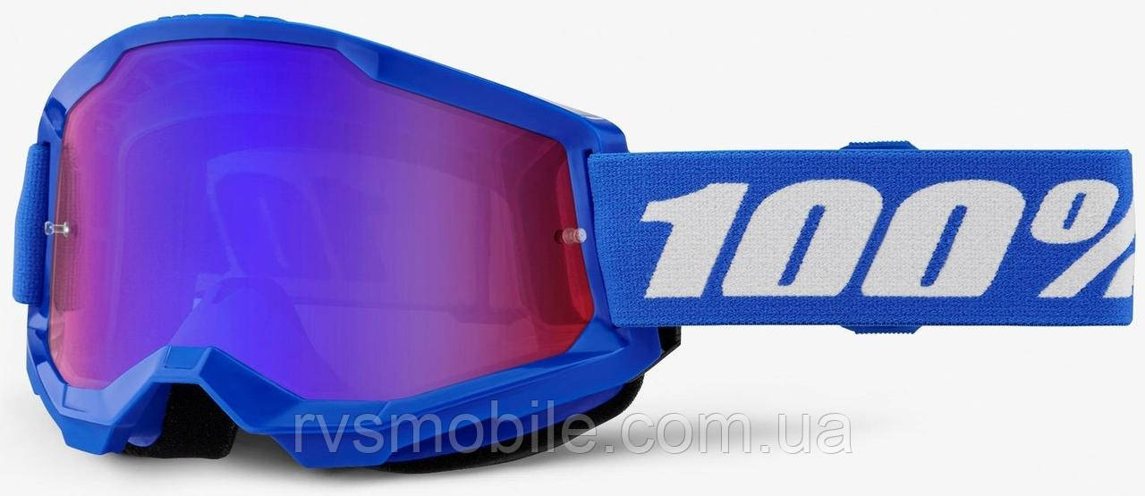 Окуляри 100% STRATA 2 Blue — Mirror Blue Lens, Mirror Lens