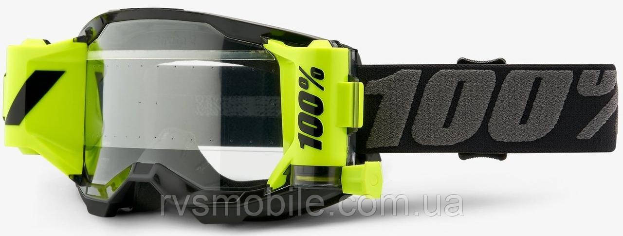 Окуляри 100% STRATA 2 FORECAST Black - Clear Lens, Roll-Off