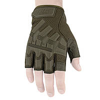 Рукавички тактичні 2E, безпалі, XL, зелені Baumar - Порадуй Себе