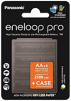 Panasonic Акумулятор Eneloop NI-MH Pro AA 2500 4 шт, з кейсом для зберігання Baumar - Порадуй Себе