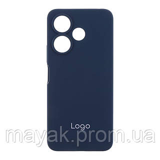 Чехол liquid silicone aa full camera для xiaomi redmi 13 4g/poco m6 4g цвет dark blue mayak