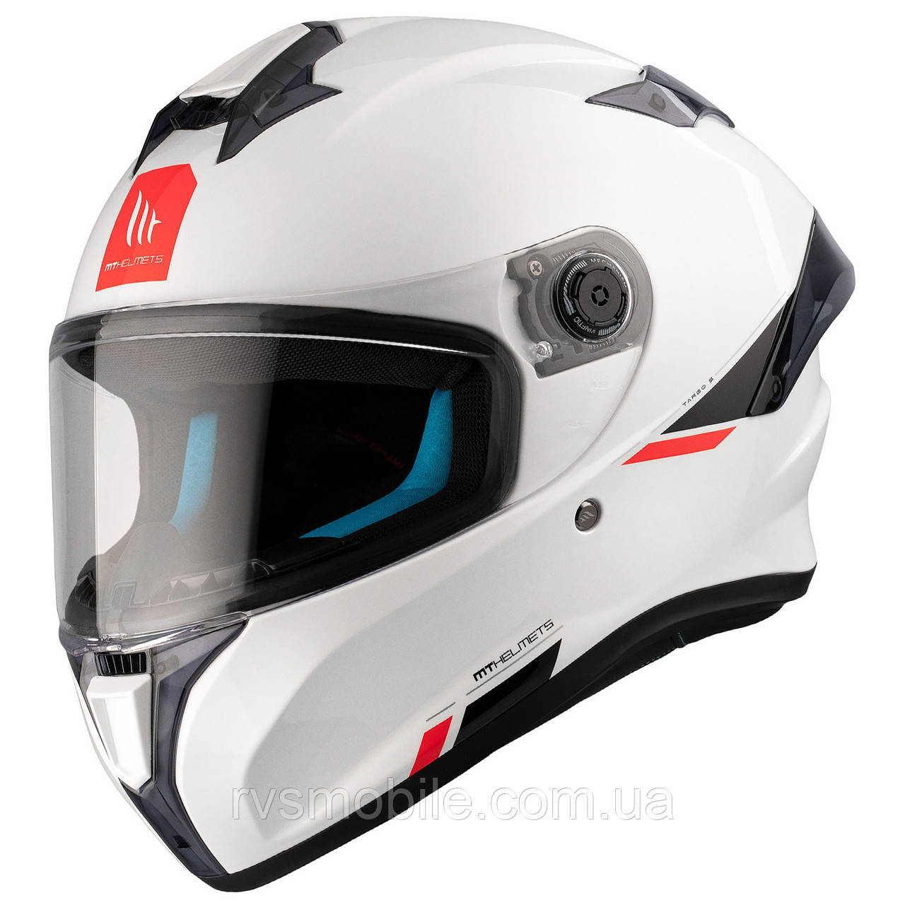 Мотошолом MT Targo S Solid A0 Gloss White ECE2206 XXS