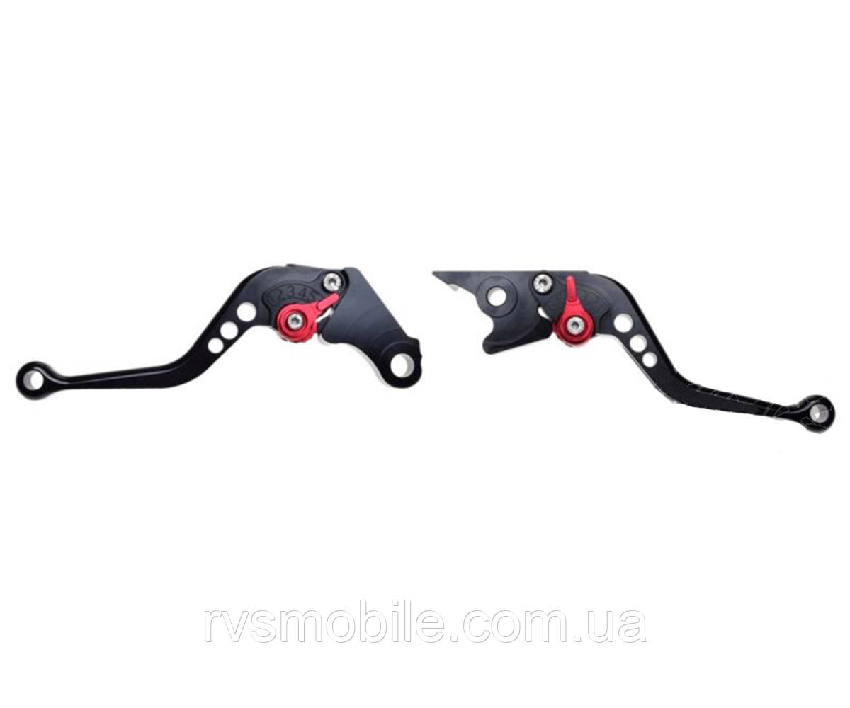 Важелі керма регульовані Honda Black Red CNC0151, фото 1