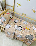 Комплект постільної білизни Qvatro Gold в дитяче ліжечко 120*60 см наволочка підковдра простирадло, фото 9