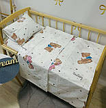 Комплект постільної білизни Qvatro Gold в дитяче ліжечко 120*60 см наволочка підковдра простирадло, фото 8