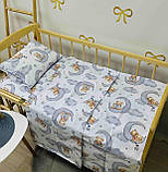 Комплект постільної білизни Qvatro Gold в дитяче ліжечко 120*60 см наволочка підковдра простирадло, фото 2