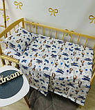 Комплект постільної білизни Qvatro Gold в дитяче ліжечко 120*60 см наволочка підковдра простирадло, фото 6