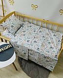 Комплект постільної білизни Qvatro Gold в дитяче ліжечко 120*60 см наволочка підковдра простирадло, фото 7