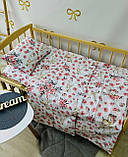 Комплект постільної білизни Qvatro Gold в дитяче ліжечко 120*60 см наволочка підковдра простирадло, фото 3