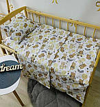 Комплект постільної білизни Qvatro Gold в дитяче ліжечко 120*60 см наволочка підковдра простирадло, фото 4