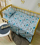 Комплект постільної білизни Qvatro Gold в дитяче ліжечко 120*60 см наволочка підковдра простирадло, фото 10