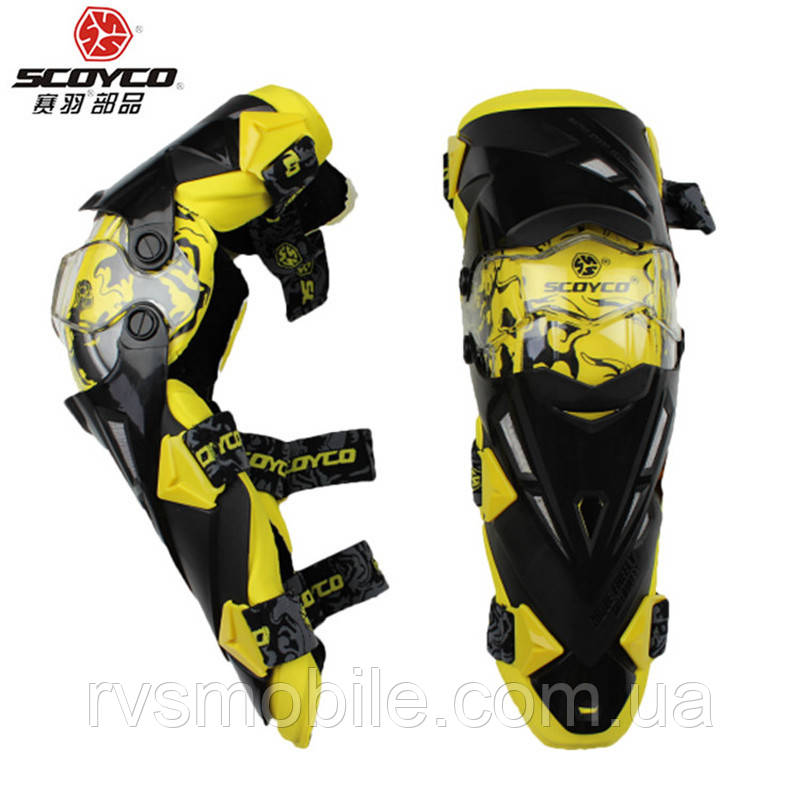 Мотонаколінники Scoyco K12 Yellow