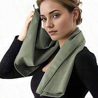 Рушник із мікрофібри для тренажерного залу/ басейну 50×110см у чохлі Micrifiber towel зелений (GS-162660)