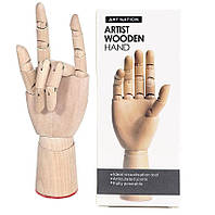 Дерев`яний рухливий манекен кисті руки 18 см Art Nation