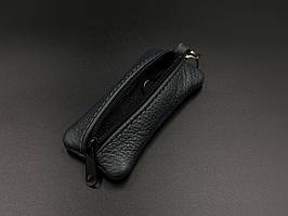 Ключниця шкіряна  Синя 5,5х12,5см