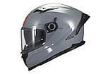 Мотошолом MT BRAKER SV Solid Gloss Grey A12 XS, фото 3