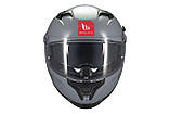 Мотошолом MT BRAKER SV Solid Gloss Grey A12 XS, фото 5