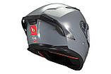 Мотошолом MT BRAKER SV Solid Gloss Grey A12 XS, фото 6