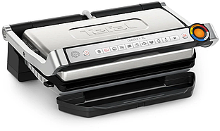 Гриль Tefal прижимний OptiGrill+ XL 2000Вт, темп. режимів-4, з`ємні пластини, алюміній, метал Baumar - Порадуй Себе