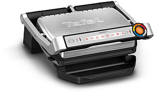 Гриль Tefal притискний OptiGrill+ 2000Вт, темп. режимів-4, знімні пластини, алюміній, метал Baumar - Порадуй Себе