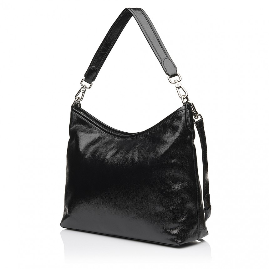 Сумка жіноча з натуральної шкіри чорна BAGS4LIFE 55615