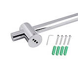 Душова стійка з тримачем універсальна Qtap Lepit 665 мм округла QTLEP82103OC Chrome Baumar - Завжди Вчасно, фото 5