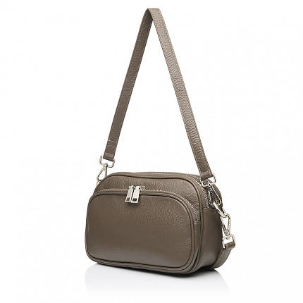 Сумка жіноча з натуральної шкіри сіра BAGS4LIFE 8545, фото 1