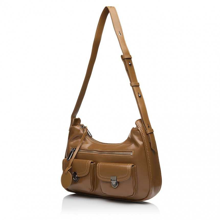 Сумка жіноча з натуральної шкіри руда BAGS4LIFE 89-6803