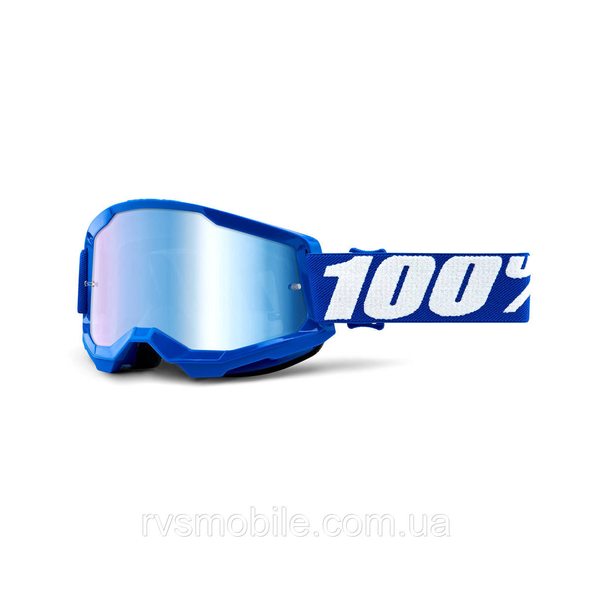 Маска кросова 100% STRATA Goggle II Blue — Mirror Blue Lens