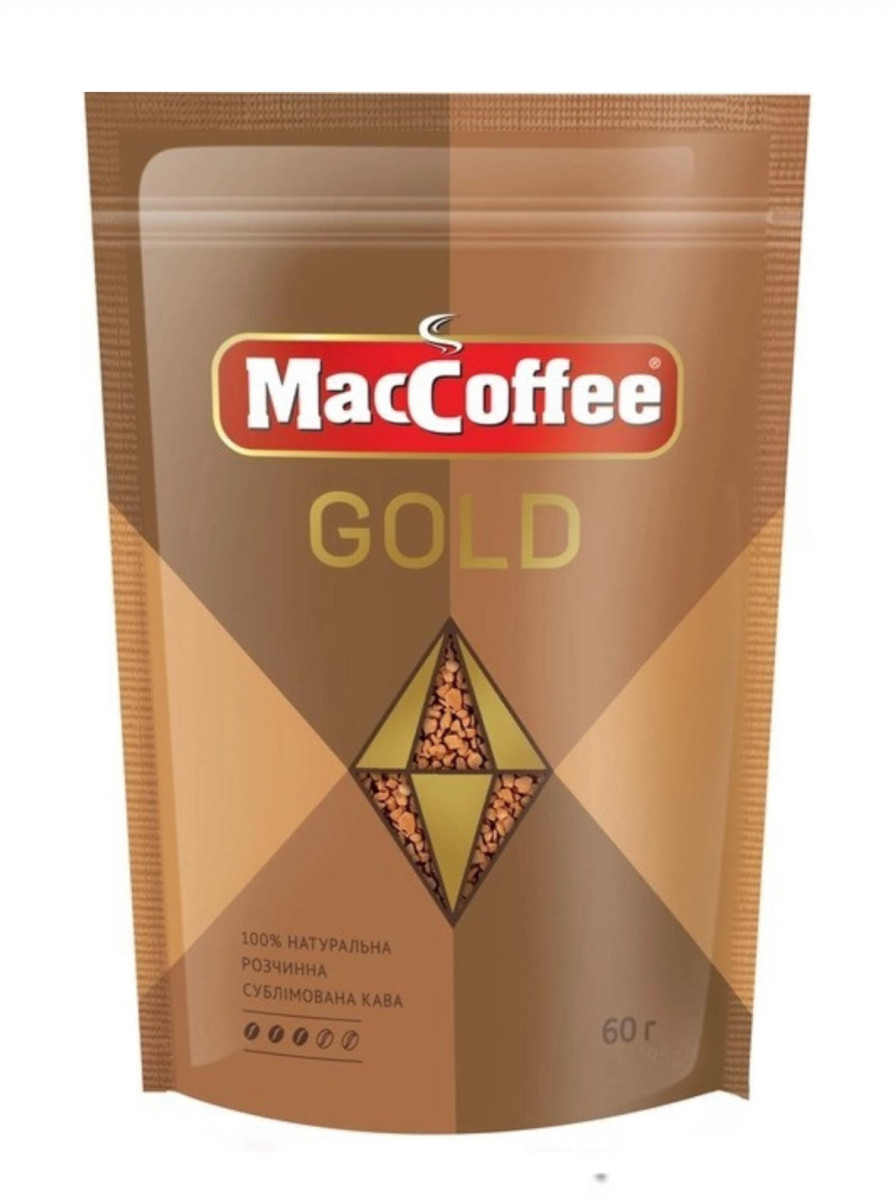 Кава натуральна розчинна сублімована MacCoffee Gold 60г (МакКофе)