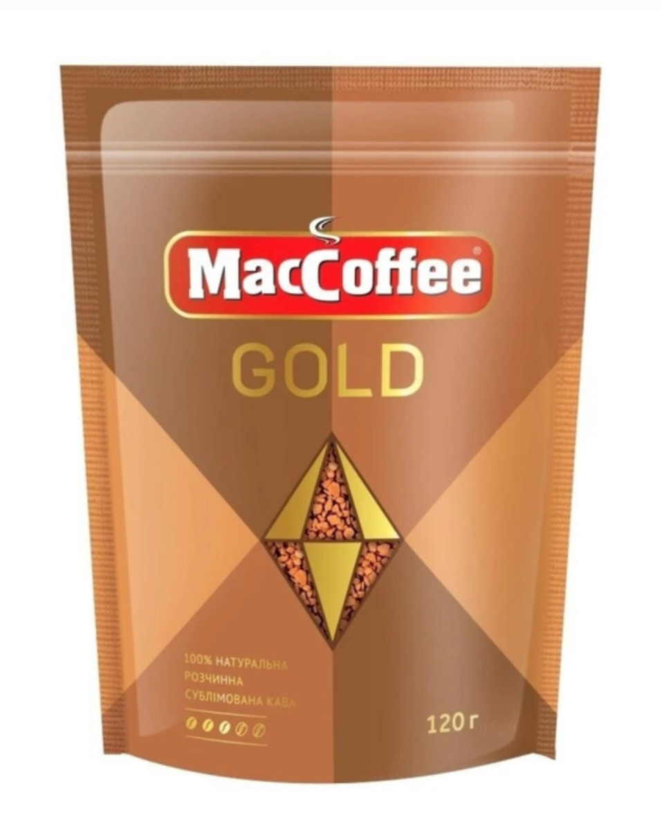 Кава натуральна розчинна сублімована MacCoffee Gold 120 гр (МакКава) (МакКофе)