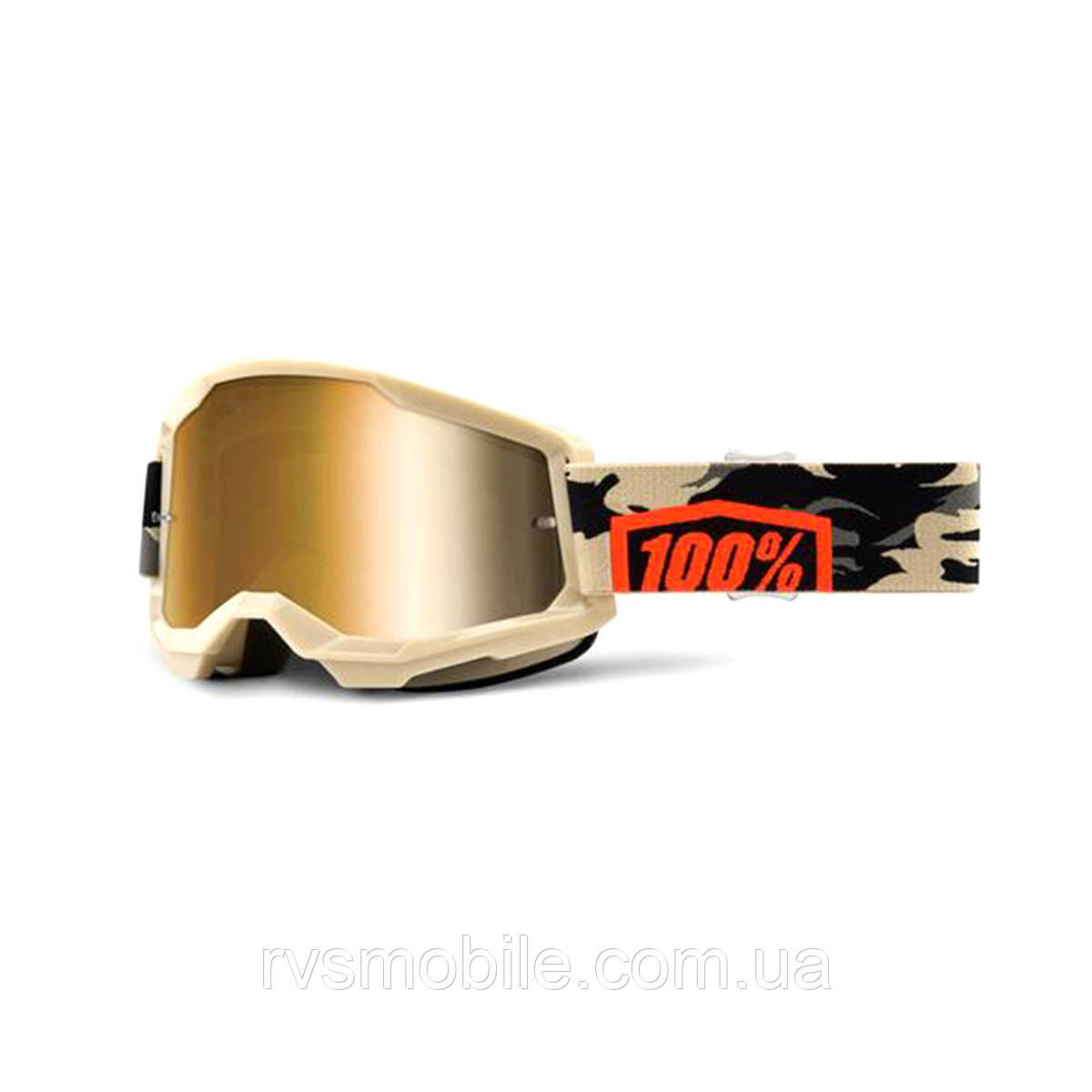 Маска кросова 100% STRATA Goggle II Kombat — True Gold Lens