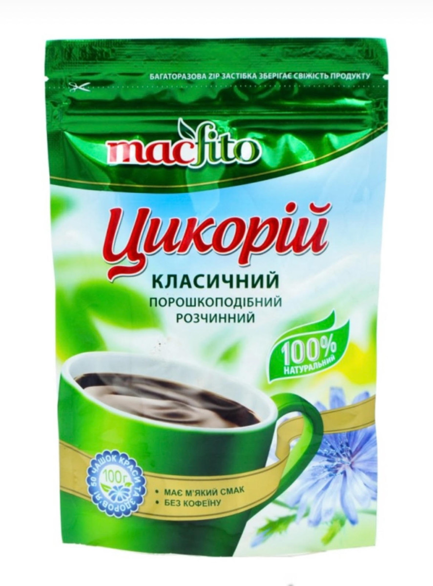 Цикорій розчинний порошкоподібний MacFito Класичний 100 г, фото 1