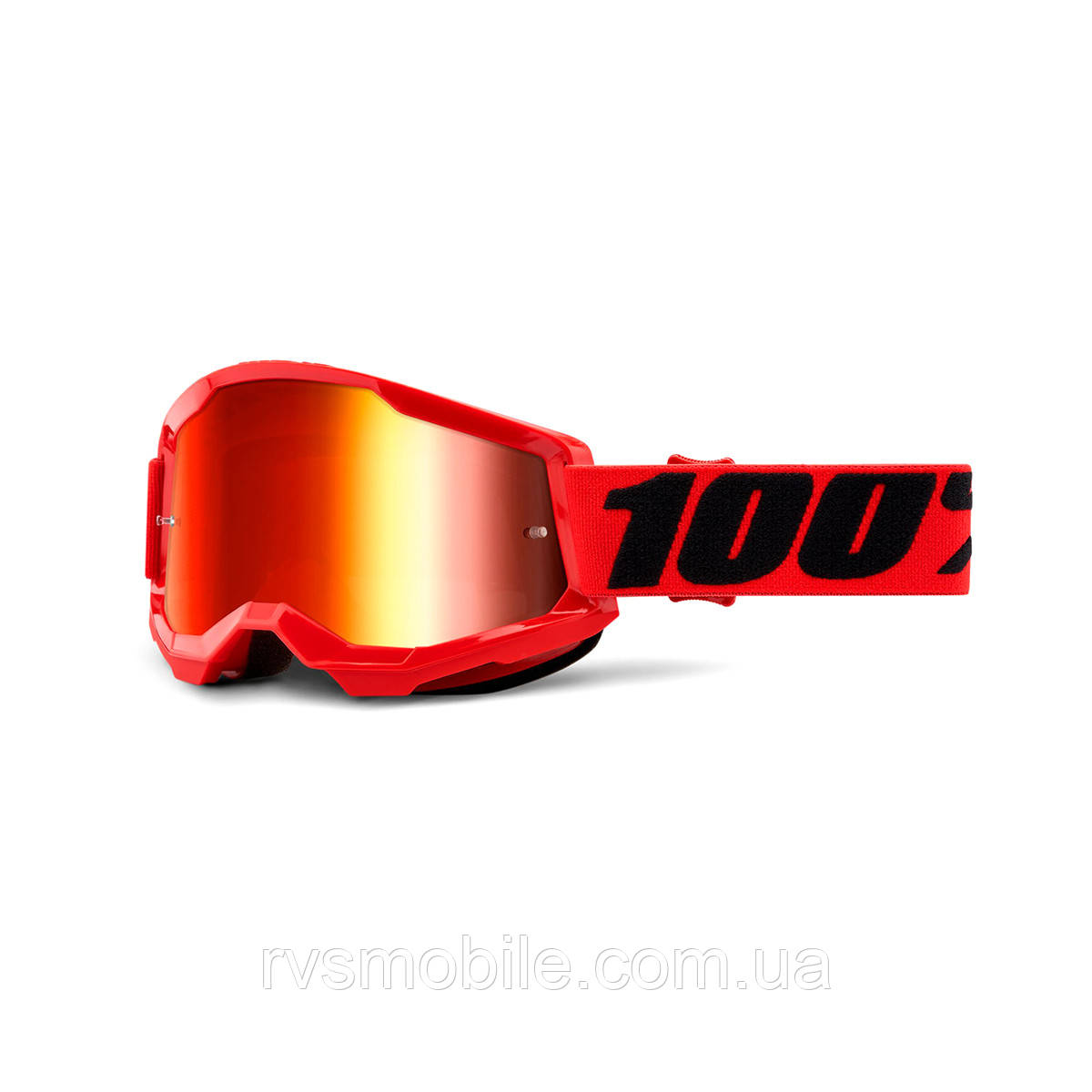 Маска кросова 100% STRATA Goggle II Red — Mirror Red Lens