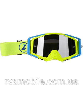 Маска кросова LAZER Goggle Race Style Yellow Fluo — Mirror Silver Lens