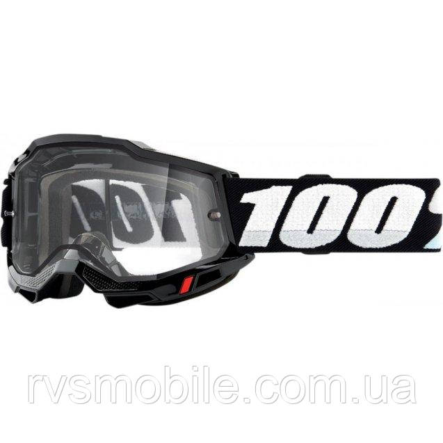 Маска кросова 100% Accuri 2 Enduro Goggle Black - Clear Dual Lens