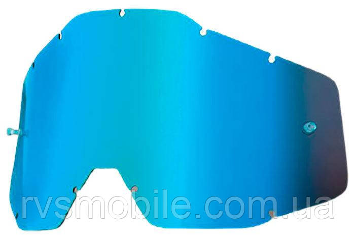 Лінза 100% RACECRAFT 2/ACCURI 2/STRATA 2 Replacement Lens Mirror Blue Anti-Fog