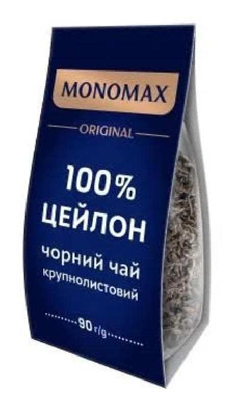 Чай чорний листовий МОNОМАХ 100% CEYLON КРУПНОЛИСТОВИЙ цейлонський, 90 гр, фото 1