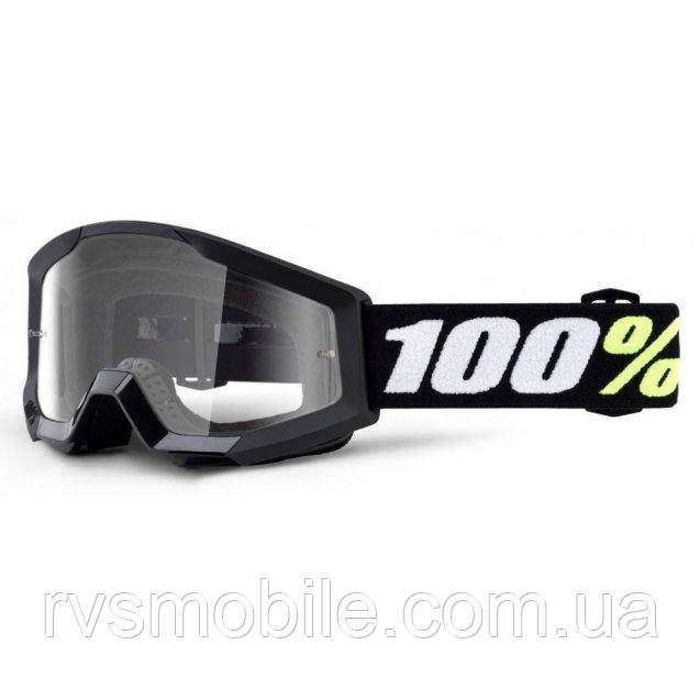 Маска кросова дитяча 100% STRATA MINI Goggle Black - Clear Lens