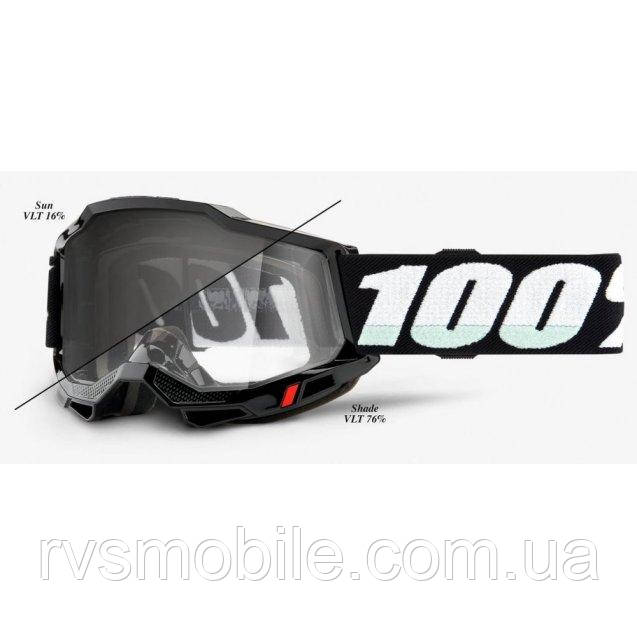 Маска кросова 100% Accuri 2 UTV/ATV SAND/OTG Goggle Black - Photochromic Lens