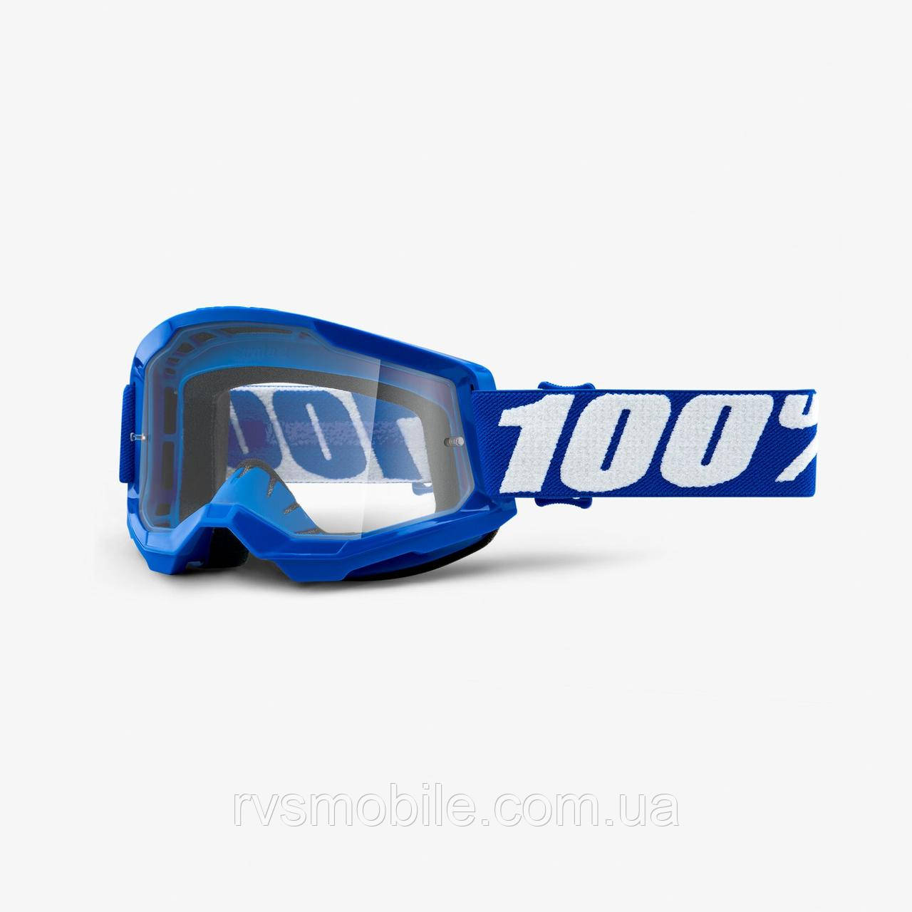 Маска кросова підліткова 100% STRATA II Youth Goggle Blue - Clear Lens