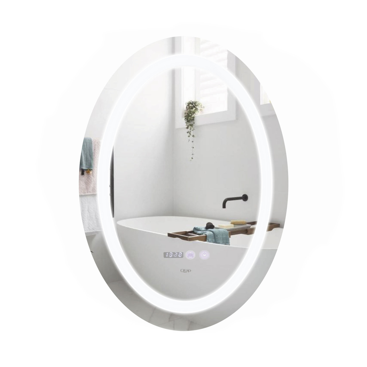 Дзеркало Qtap Mideya 500х700 з LED-підсвічуванням Touch, з антизапотіванням, димером, рег. яскравості QT2078NCR5070W Baumar -, фото 1