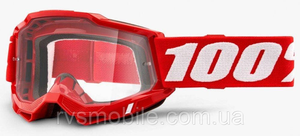 Маска кросова 100% Accuri 2 Goggle Red — Clear Lens