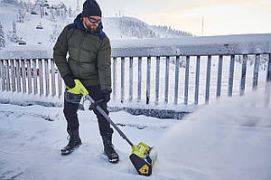 Ryobi Снігоприбирач акумуляторний RY18ST25A-0 18В ONE+ ширина 25см викид 6м глибина 15см 7.7кг без АКБ та ЗП Baumar - Порадуй Себе