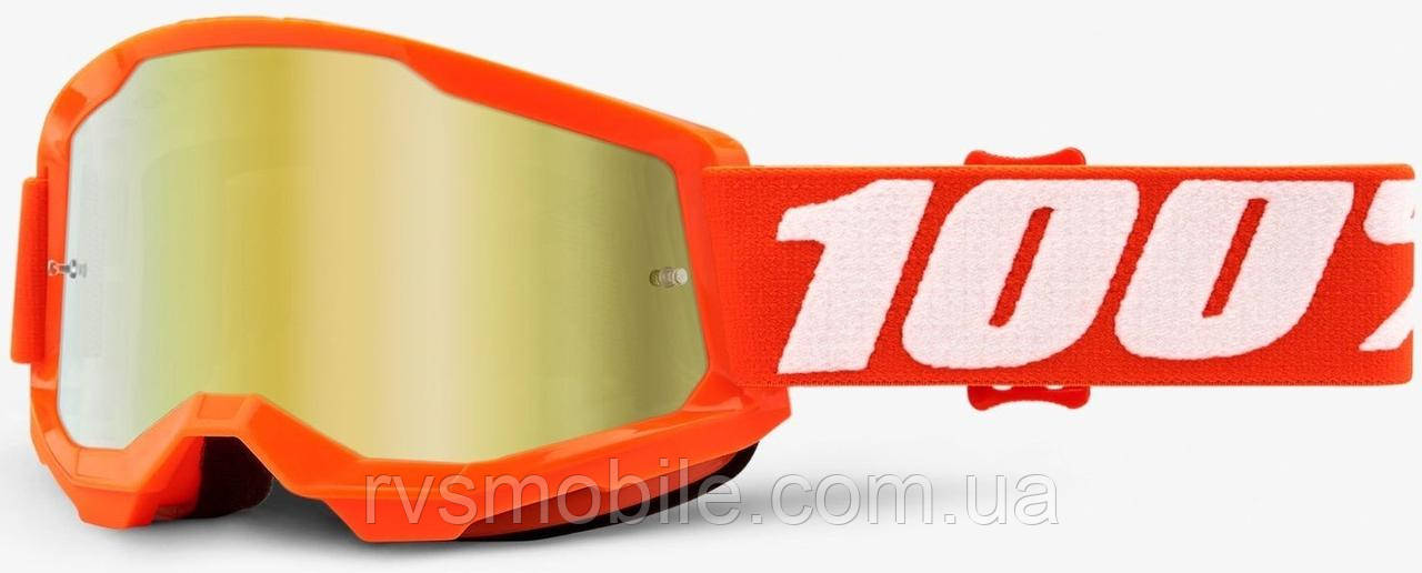 Дитячі окуляри 100% STRATA 2 Youth Orange - Mirror Gold Lens, Mirror Lens